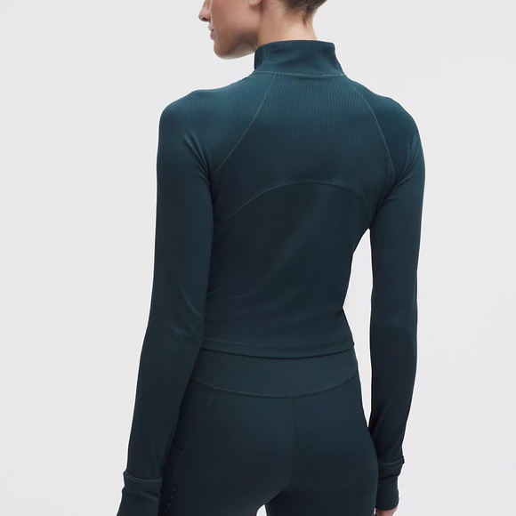 Lululemon Rulu Ribbed Cropped Half Zip - Picture 2 of 7